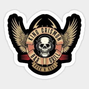 one skull and wings crismon Sticker